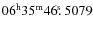 $06^{\rm h}35^{\rm m}46\hbox{$.\!\!^{\rm s}$ }5079$