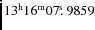 $13^{\rm h}16^{\rm m}07\hbox{$.\!\!^{\rm s}$ }9859$