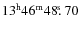 $13^{\rm h}46^{\rm m}48\hbox{$.\!\!^{\rm s}$ }70$