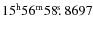 $15^{\rm h}56^{\rm m}58\hbox{$.\!\!^{\rm s}$ }8697$