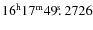 $16^{\rm h}17^{\rm m}49\hbox{$.\!\!^{\rm s}$ }2726$