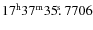 $17^{\rm h}37^{\rm m}35\hbox{$.\!\!^{\rm s}$ }7706$