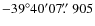 $-39^\circ40^\prime07\hbox{$.\!\!^{\prime\prime}$ }905$