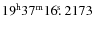 $19^{\rm h}37^{\rm m}16\hbox{$.\!\!^{\rm s}$ }2173$