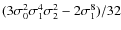 $(3\sigma_0^2\sigma_1^4\sigma_2^2-2\sigma_1^8)/32$