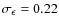 $\sigma_\epsilon=0.22$