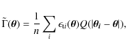 \begin{displaymath}\tilde \Gamma(\vec\theta)=\frac{1}{n}\sum_i\epsilon_{{\rm t}i}(\vec{\theta})
Q(\vert\vec{\theta_i}-\vec{\theta}\vert),
\end{displaymath}
