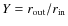 $Y = r_{\rm out}/r_{\rm in}$