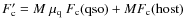 $F'_{\rm c} = M ~ \mu_{\rm q} ~ F_{\rm c}({\rm qso}) + M F_{\rm c}({\rm
host})$