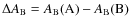 $\Delta A_{\rm B} = A_{\rm B} ({\rm
A}) - A_{\rm B} ({\rm B})$