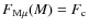 $F_{\rm M\mu}(M) = F_{\rm c}$