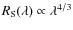 $R_{\rm S}(\lambda) \propto \lambda ^{4/3}$