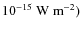 $10^{-15}~{\rm W~m}^{-2})$
