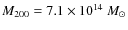 $M_{200} = 7.1\times 10^{14}~M_{\odot}$
