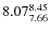 $\rm 8.07_{7.66}^{8.45}$
