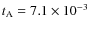 $t_{\rm A}=7.1\times 10^{-3}$