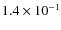 $1.4\times 10^{-1}$