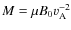 $M=\mu B_0 v_{\rm A}^{-2}$