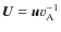 $\vec{U} = \vec{u} v_{\rm A}^{-1}$
