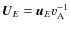 $\vec{U}_E = \vec{u}_E v_{\rm A}^{-1}$