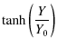 $\displaystyle \tanh \left(\frac Y{Y_0}\right)$