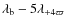 $\lambda_{\rm b}- 5\lambda_\sc + 4\varpi_\sc$