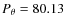$P_{\theta } = 80.13$