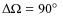 $\Delta\Omega = 90\hbox{$^\circ$ }$