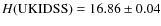 $H {\rm (UKIDSS)}=16.86\pm0.04$
