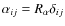 $\alpha_{ij}=R_\alpha\delta_{ij}$