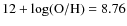 ${\rm 12 + log(O/H) = 8.76}$