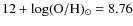 ${\rm 12 + \log(O/H)_{\odot} = 8.76}$