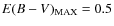 ${E(B-V)_{\rm MAX}=0.5}$