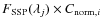 ${F_{\rm SSP}(\lambda_j) \times C_{{\rm norm},i}}$