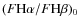 ${(F{\rm H}\alpha / F{\rm H}\beta)_0}$
