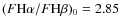 ${(F{\rm H}\alpha /F{\rm H}\beta)_0=2.85 }$
