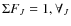 $\Sigma F_J=1,\forall _J$