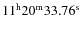 $\rm 11^h20^m33.76^s$