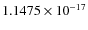 $ 1.1475\times 10^{-17}$