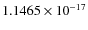$ 1.1465\times 10^{-17}$