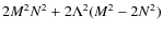 $2M^2N^2+2\Lambda^2(M^2-2N^2)$