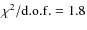 $\chi ^2/{\rm d.o.f.} = 1.8$