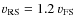 $v_{\rm RS} = 1.2~ v_{\rm FS}$