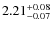 $2.21^{+0.08}_{\rm -0.07}$