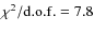 $\chi ^2/{\rm d.o.f.} = 7.8$