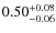 $0.50^{+0.08}_{\rm -0.06}$