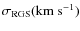 $\sigma_{\rm RGS} ({\rm km\;s}^{-1})$