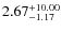 $2.67^{+10.00}_{\rm -1.17}$