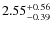 $2.55^{+0.56}_{\rm -0.39}$
