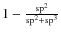 $1-\frac{\rm sp^2}{\rm sp^2+sp^3}$